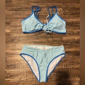 Light Blue Bikini Set SHEIN